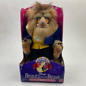 Beauty and the Beast 12" Plush Vintage 1992 Original Movie Boxed Toy Mattel